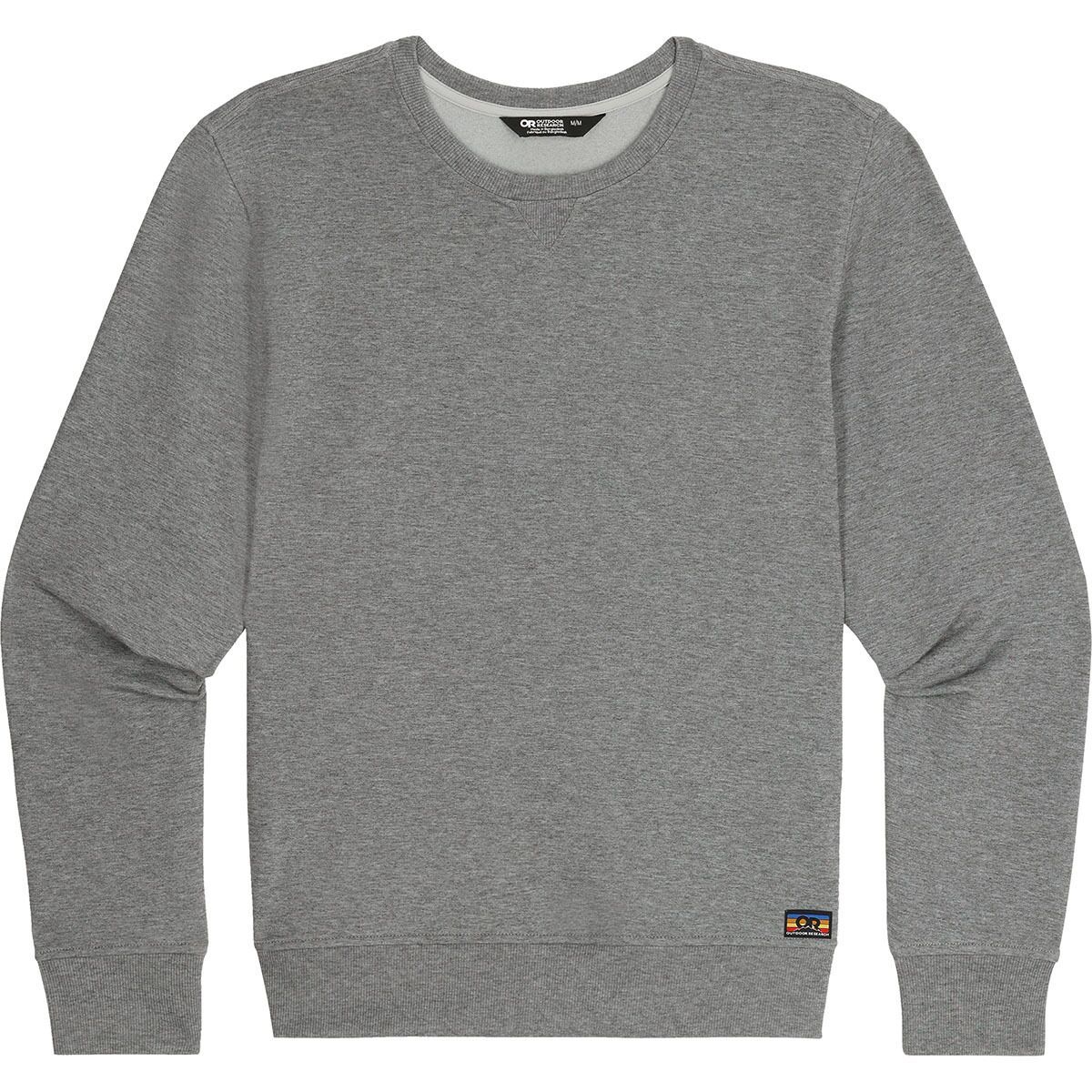 Image of Outdoor Research Essential Fleece Crew - Men's Grey Heather, XL