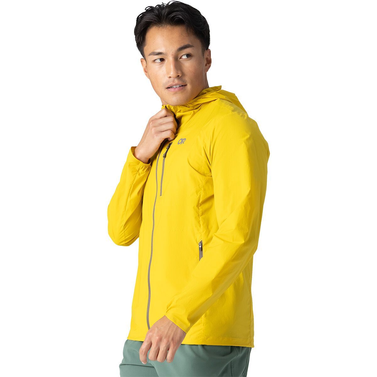 Image of Outdoor Research Shadow Wind Hooded Jacket - Men's Amber, S