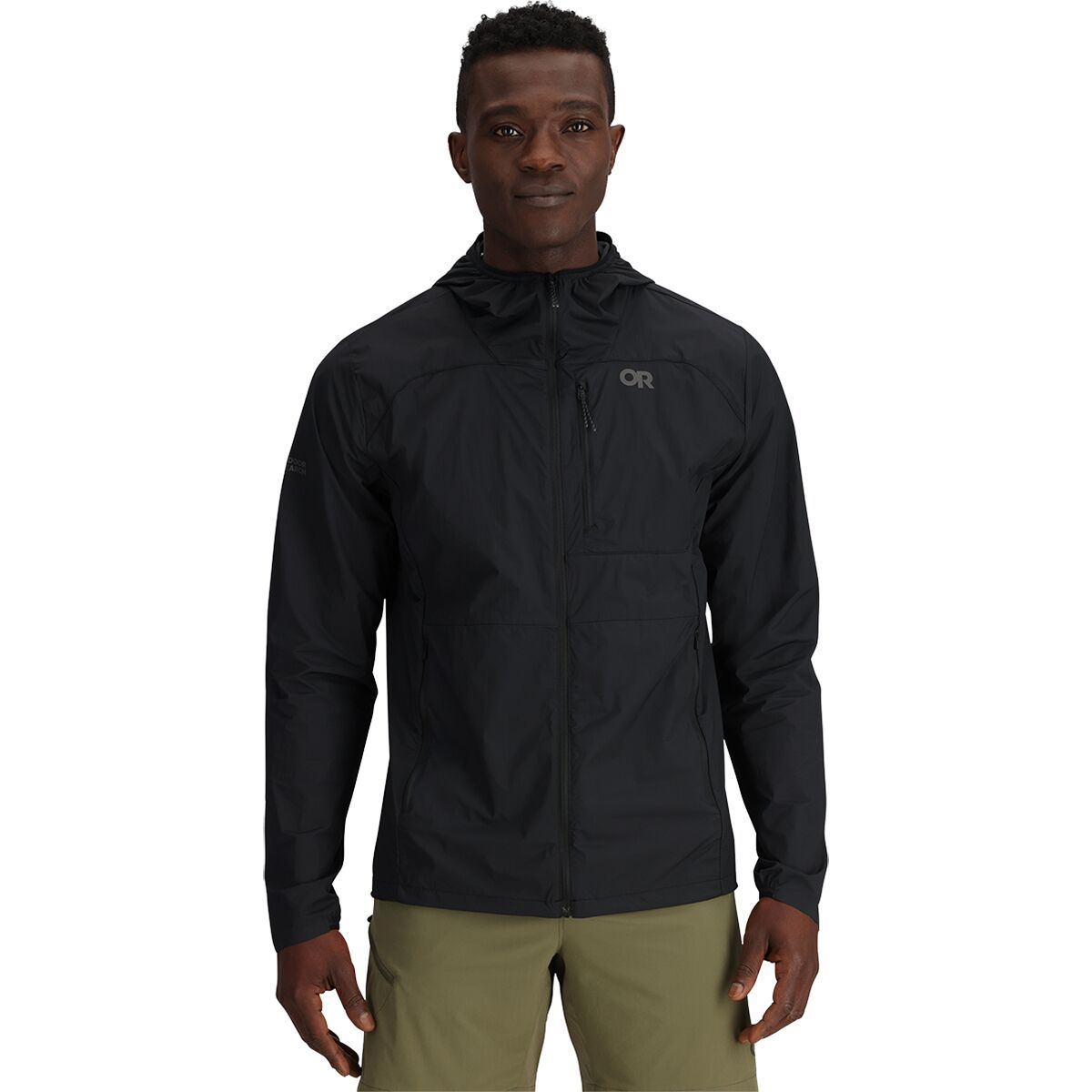 Image of Outdoor Research Shadow Wind Hooded Jacket - Men's Black, XXL