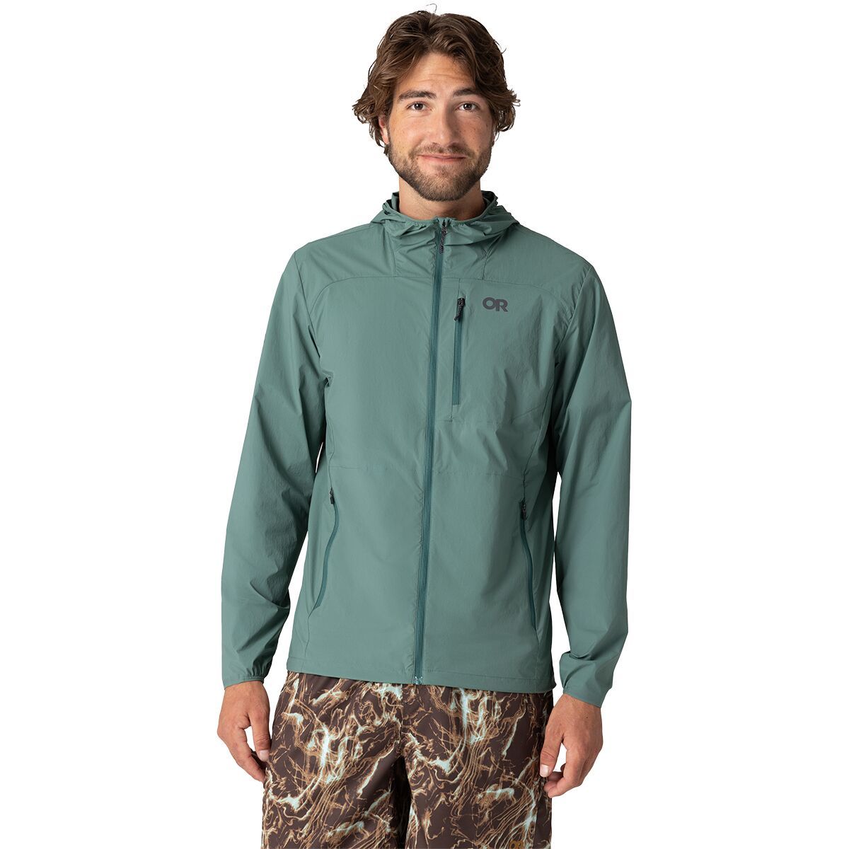Image of Outdoor Research Shadow Wind Hooded Jacket - Men's Malachite, XXL