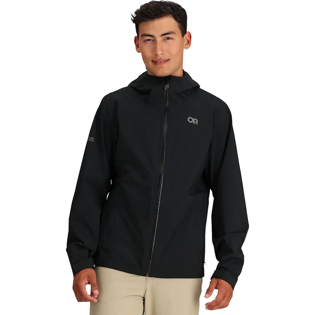 Image of Outdoor Research Stratoburst Stretch Rain Jacket - Men's Black, S