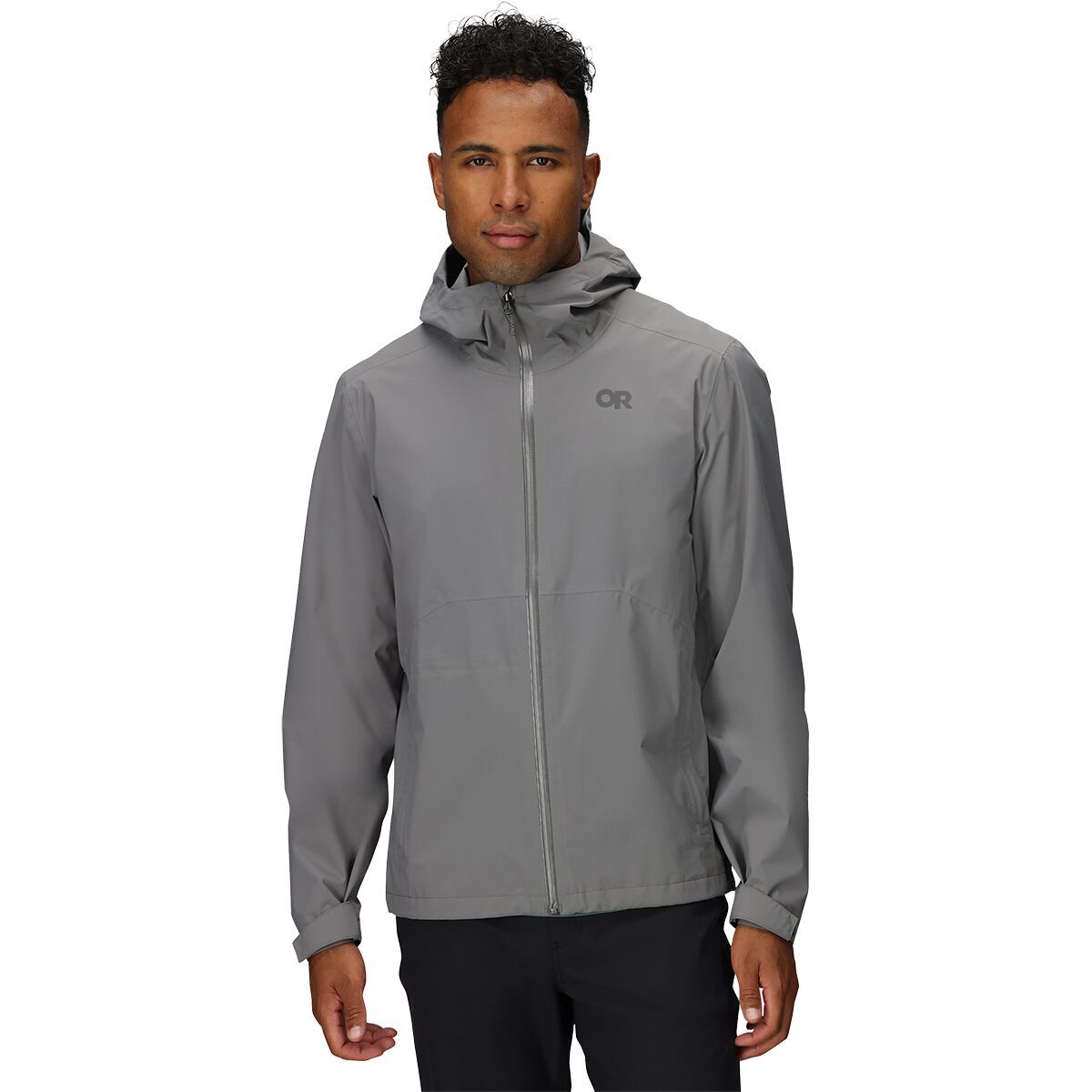 Image of Outdoor Research Stratoburst Stretch Rain Jacket - Men's Wolf Grey, XL