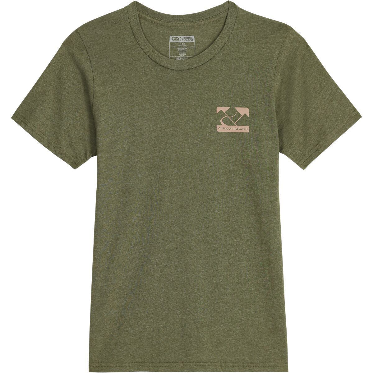 Image of Outdoor Research Switchback Logo T-Shirt Grove/Pro Khaki, S