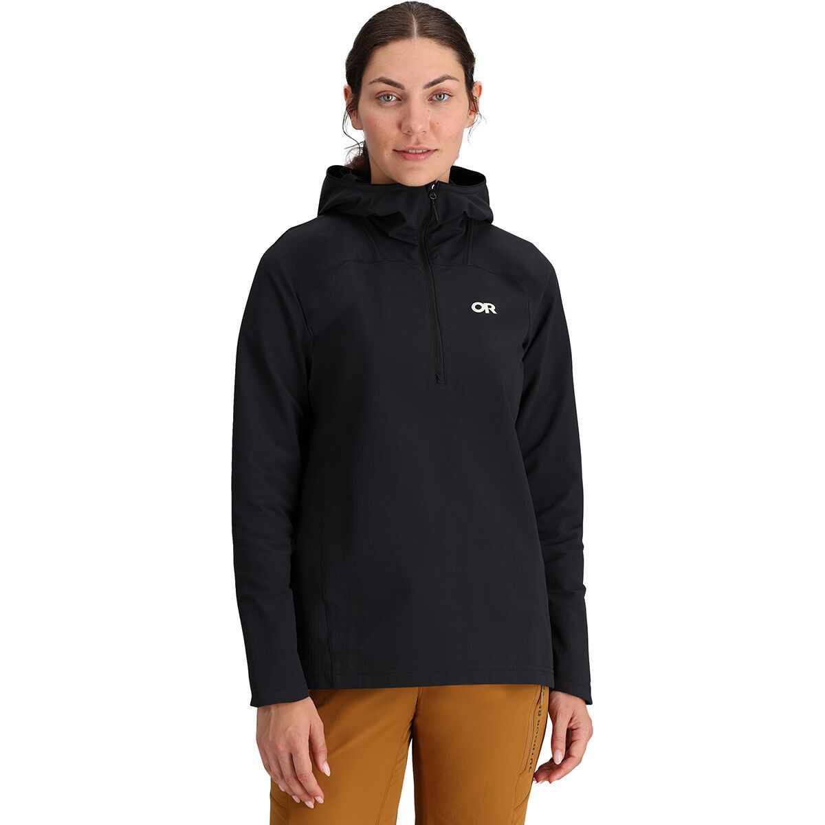 Image of Outdoor Research Freewheel 1/2-Zip Hoodie - Women's Black, S