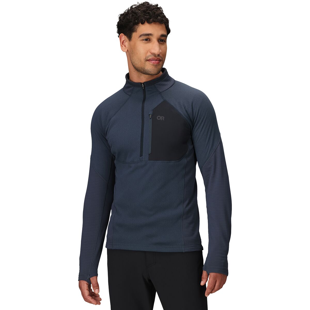 Image of Outdoor Research Deviator Fleece 1/2-Zip Jacket - Men's Atlantic, M