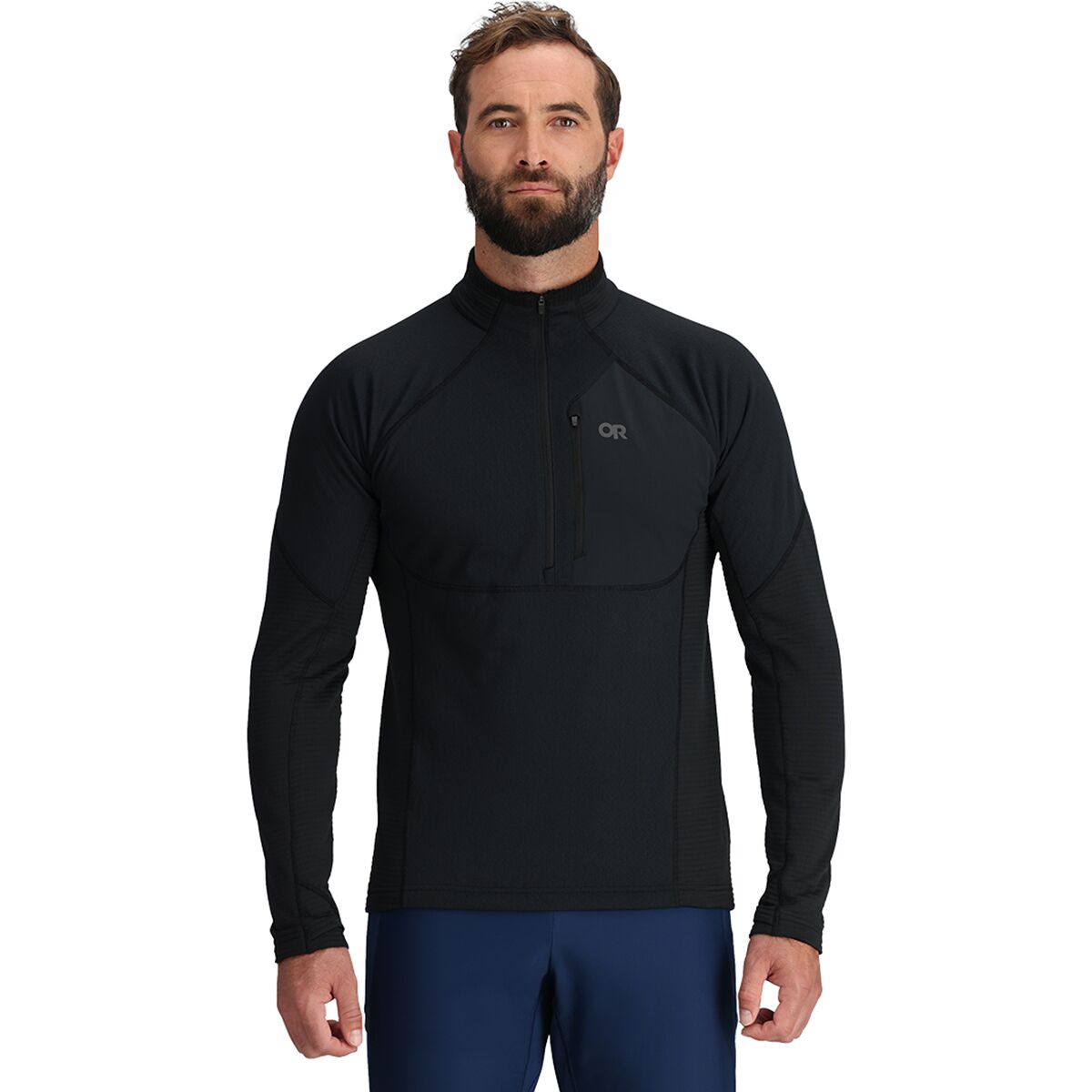 Image of Outdoor Research Deviator Fleece 1/2-Zip Jacket - Men's Black, L