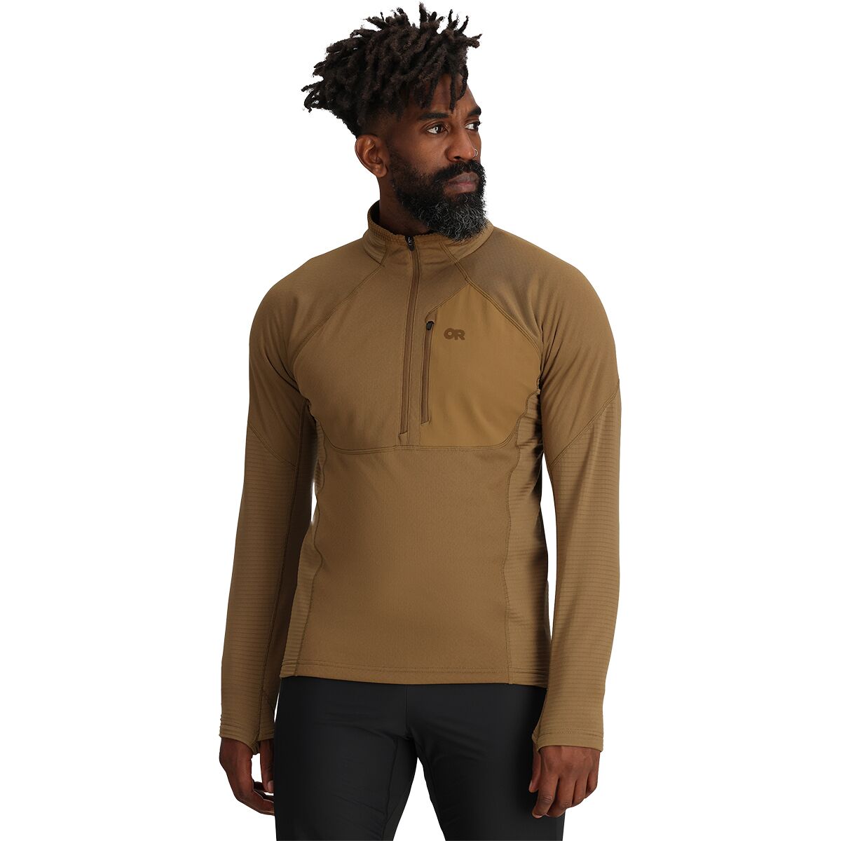 Image of Outdoor Research Deviator Fleece 1/2-Zip Jacket - Men's Coyote, L