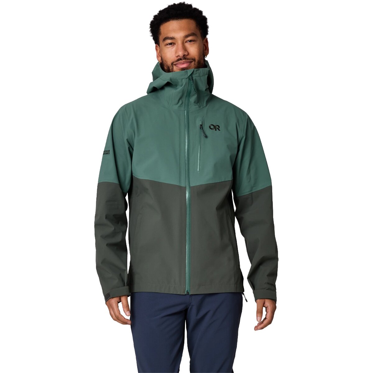 Image of Outdoor Research Foray 3L Jacket - Men's Malachite/Dark Laurel, L