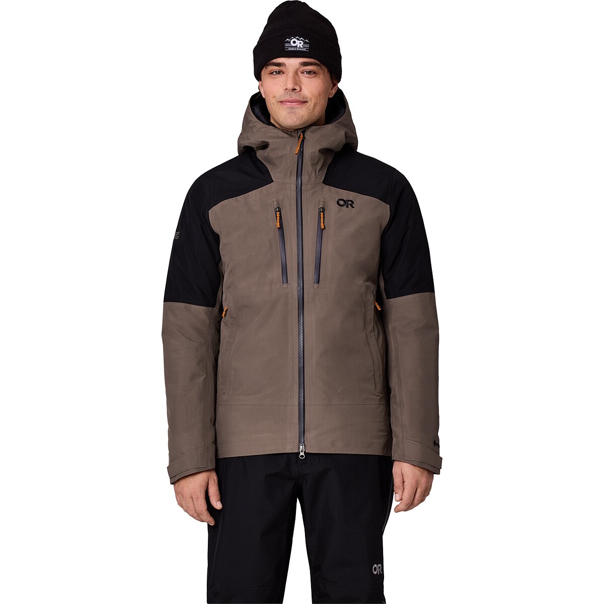 Image of Outdoor Research Headwall GORE-TEX 3L Jacket - Men's Gravel/Black, L