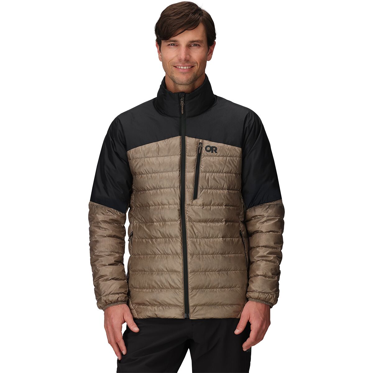 Image of Outdoor Research Helium Down Jacket - Men's Sable/Black, XXL