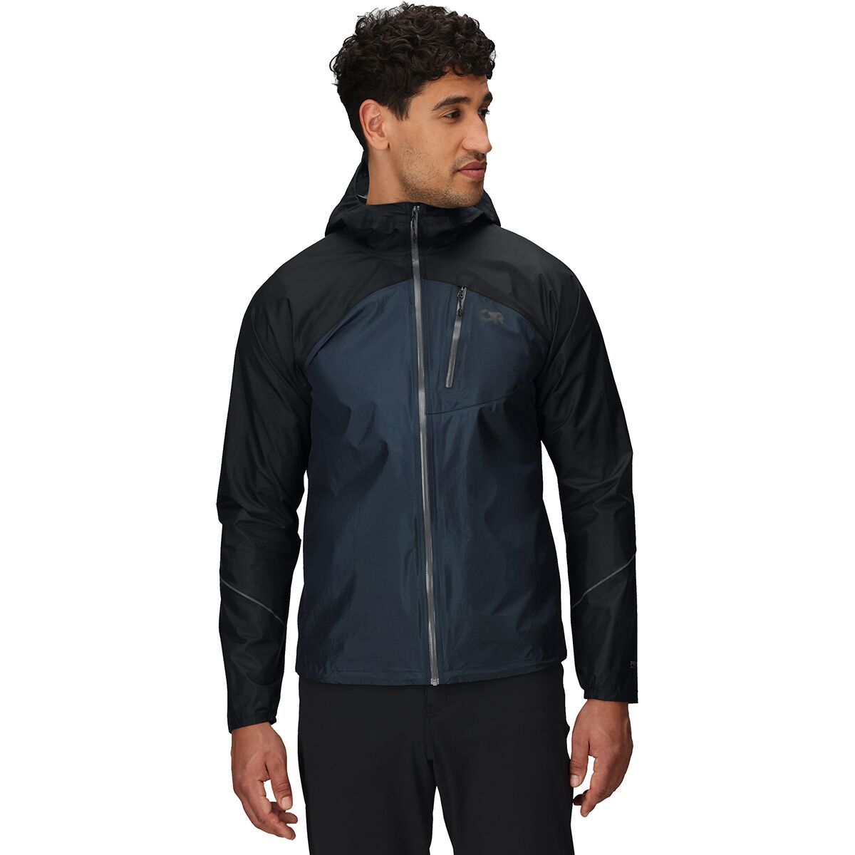 Image of Outdoor Research Helium Rain Jacket - Men's Atlantic, XXL