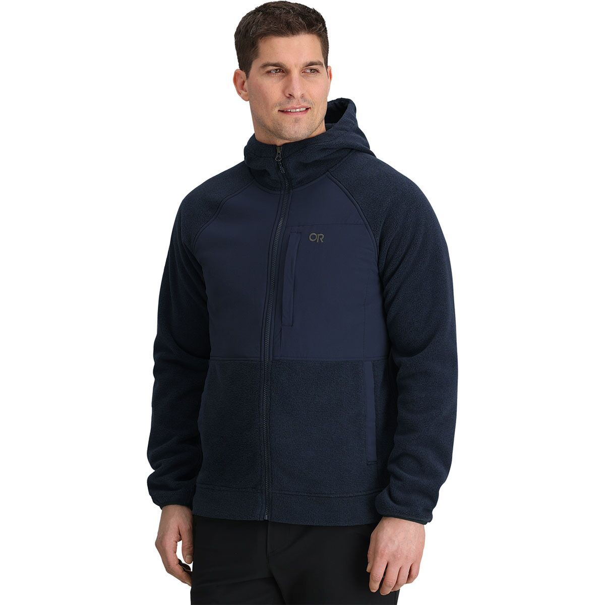 Image of Outdoor Research Polartec 200 Hoodie - Men's Dark Navy Heather, XXL