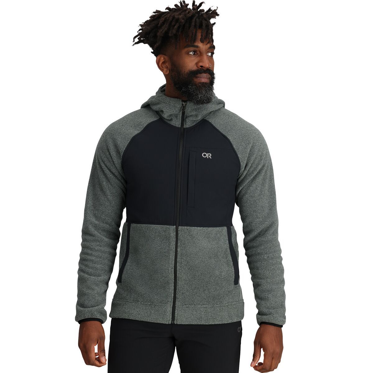 Outdoor Research Polartec 200 Hoodie - Men's Light Pewter Heather, M
