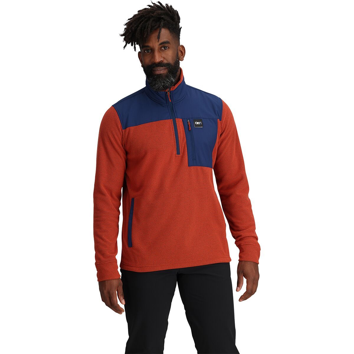 Image of Outdoor Research Trail Mix Fleece 1/4-Zip Pullover - Men's Jupiter, S