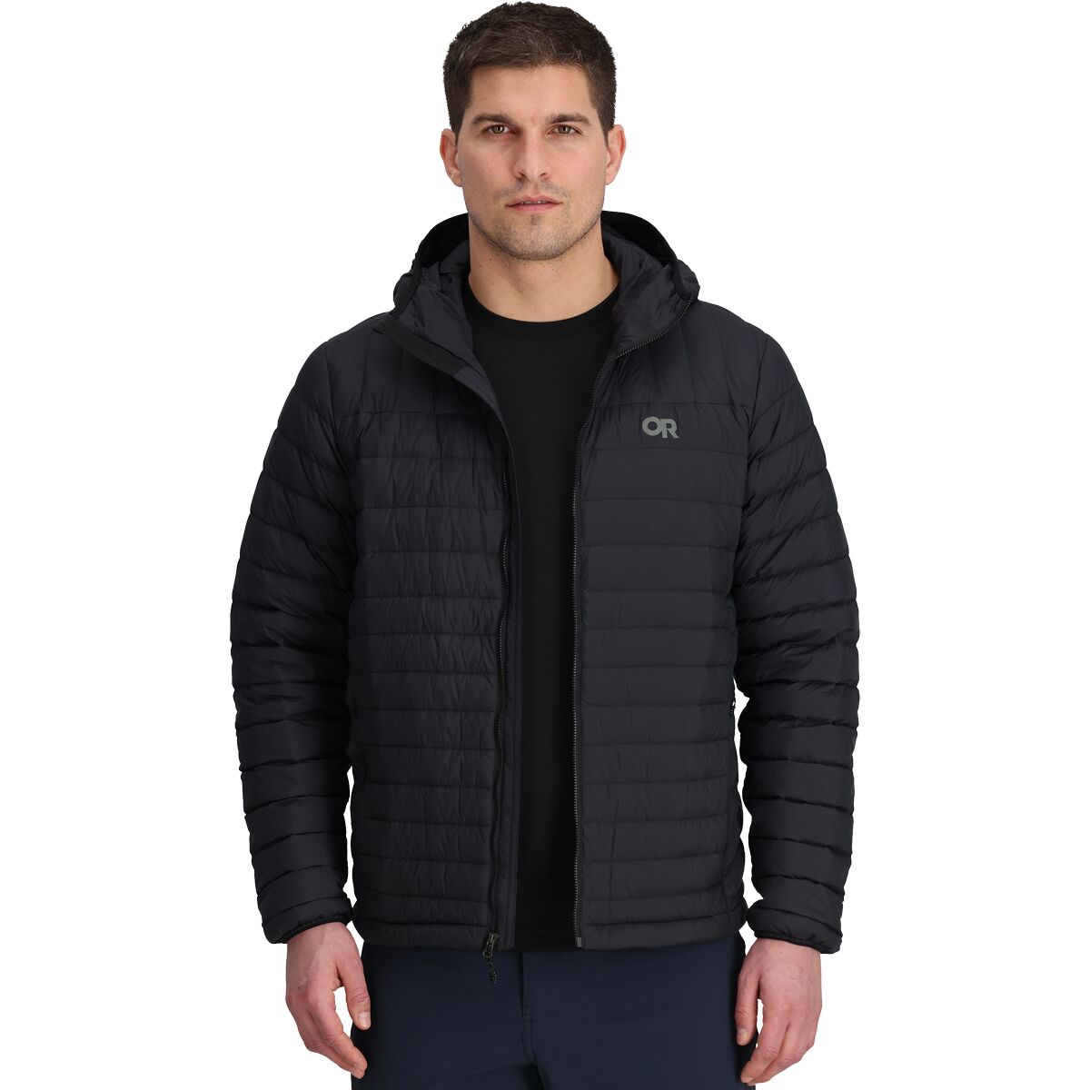 Image of Outdoor Research Transcendent Down Hoodie - Men's Black, M