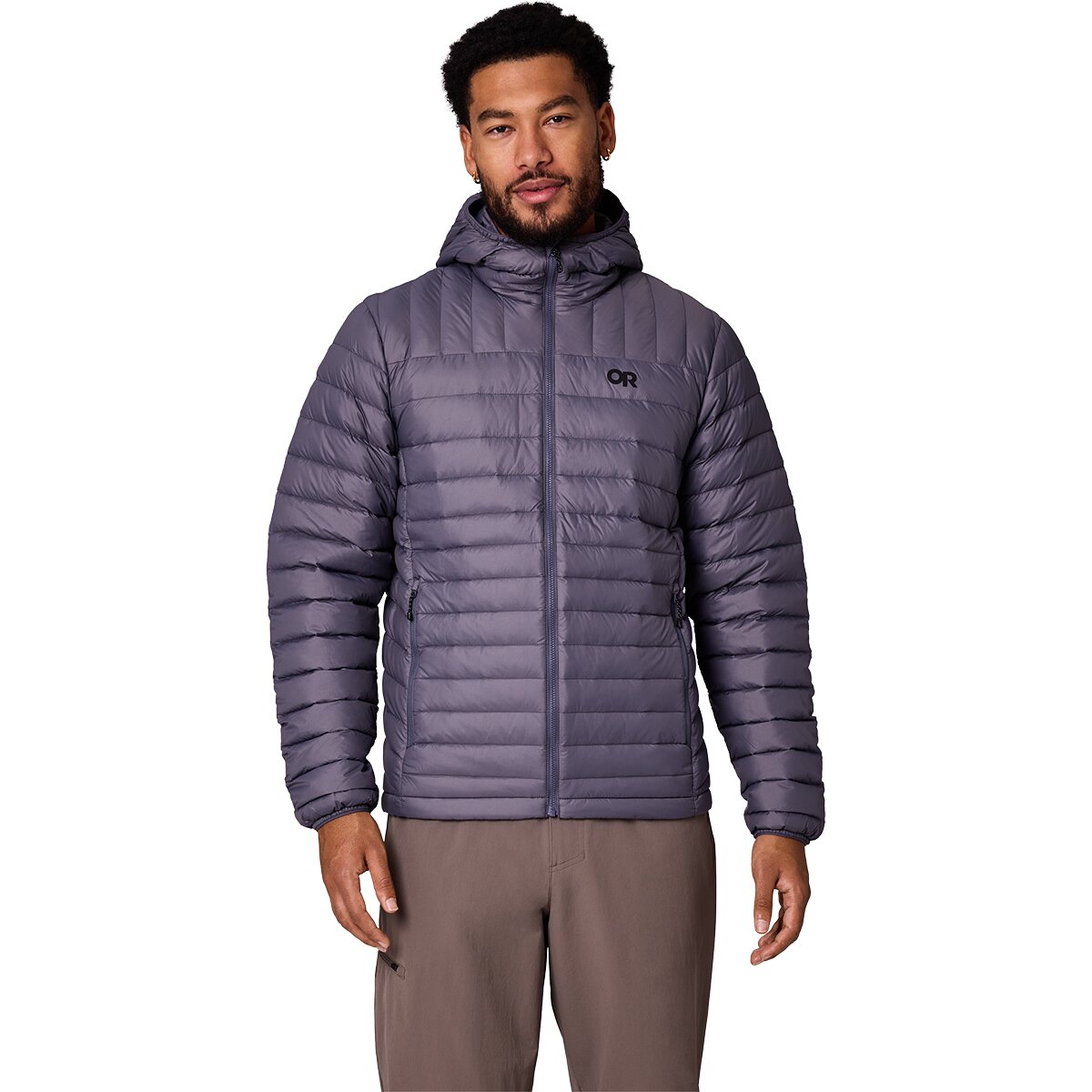 Image of Outdoor Research Transcendent Down Hoodie - Men's Smoky Quartz, XL
