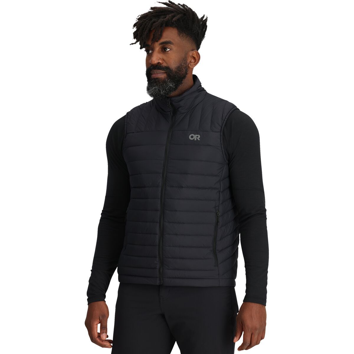 Image of Outdoor Research Transcendent Down Vest - Men's Black, XXL