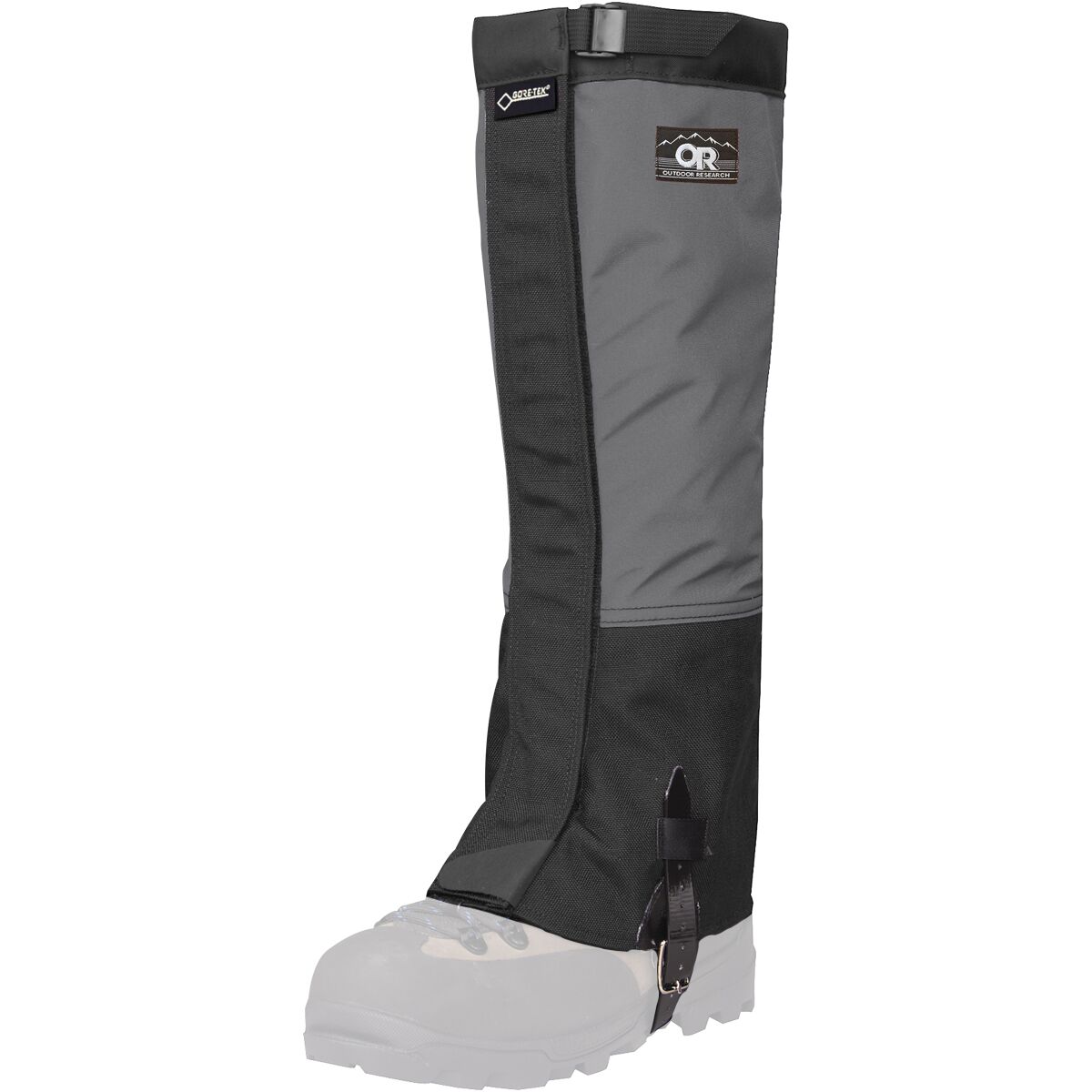 Image of Outdoor Research Crocodile Classic Gaiters - Men's Storm/Black, L