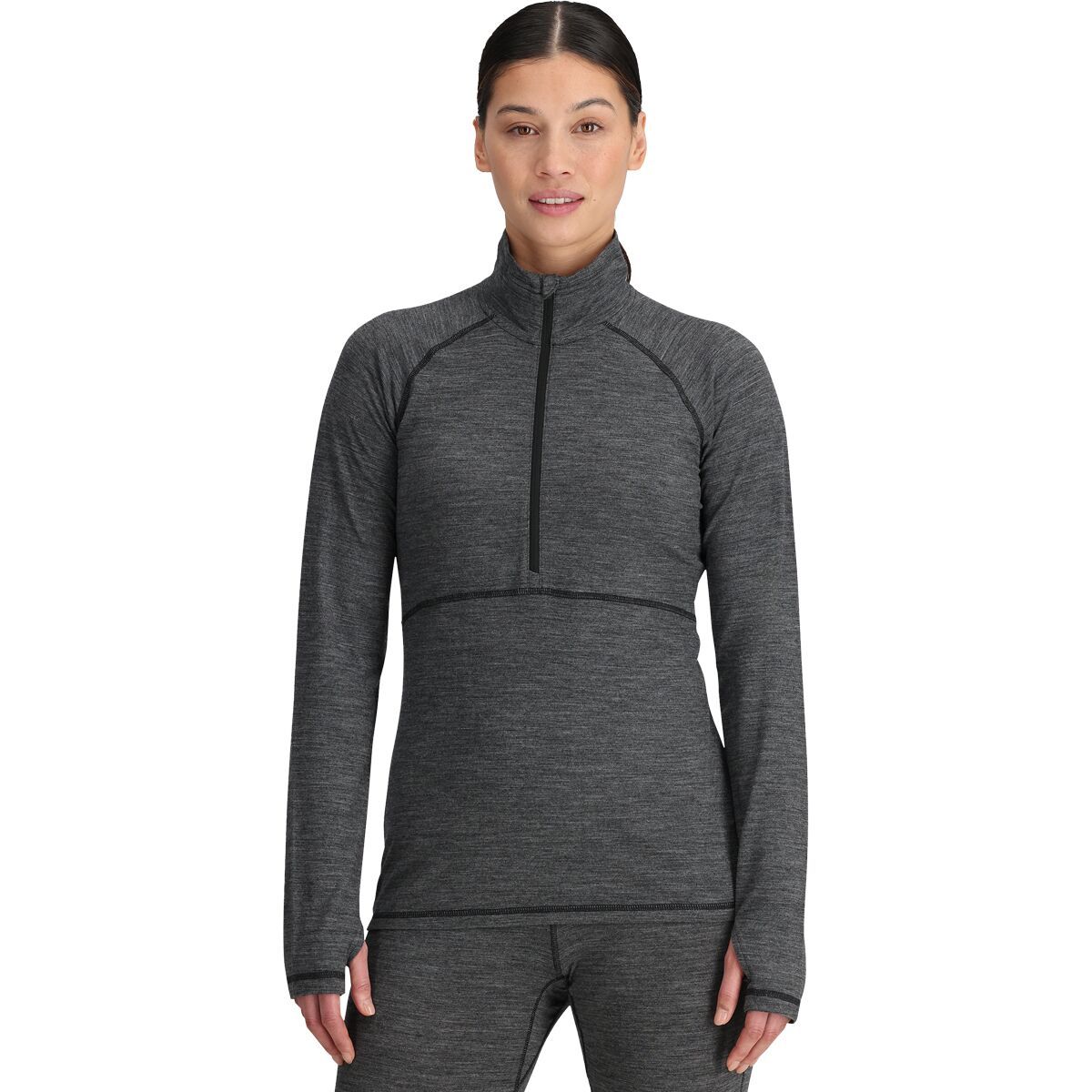 Image of Outdoor Research Alpine Onset 1/2-Zip Top - Women's Black Heather, XL