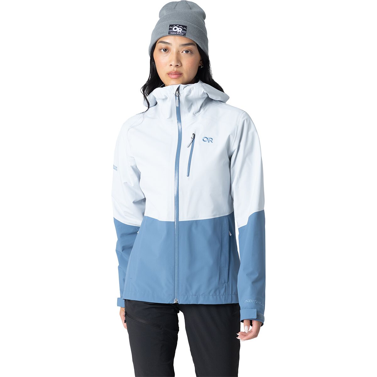 Image of Outdoor Research Aspire 3L Jacket - Women's Titanium/Ascent Blue, S