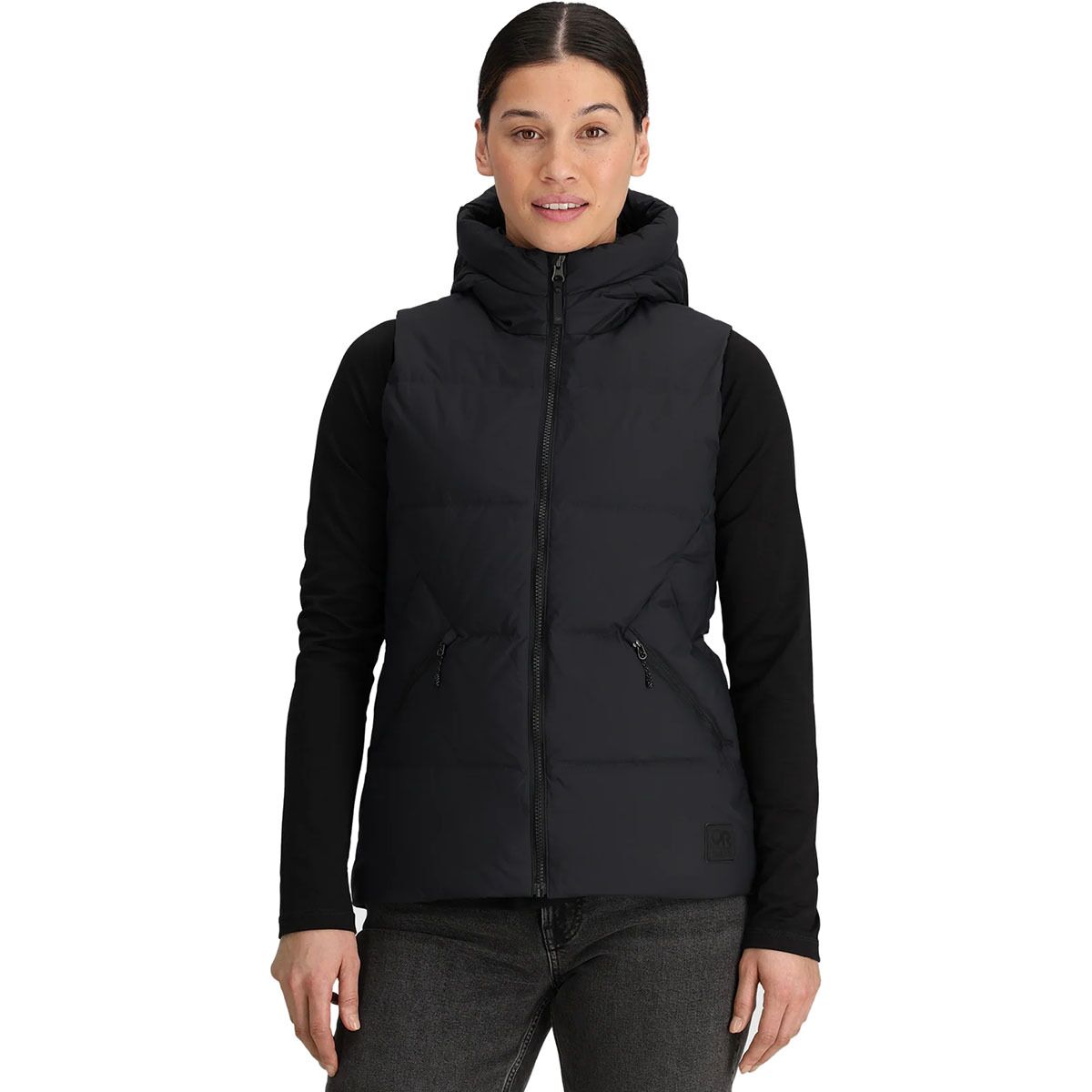 Image of Outdoor Research Coze Hooded Down Vest - Women's Black, XL