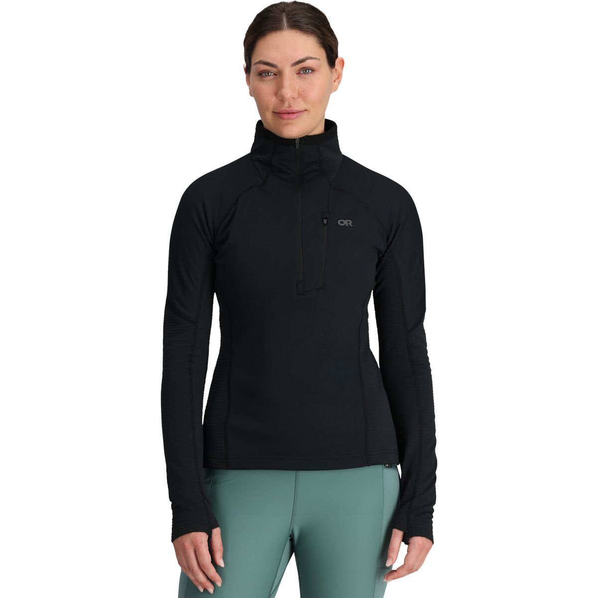 Image of Outdoor Research Deviator Fleece 1/2-Zip Pullover - Women's Black, S