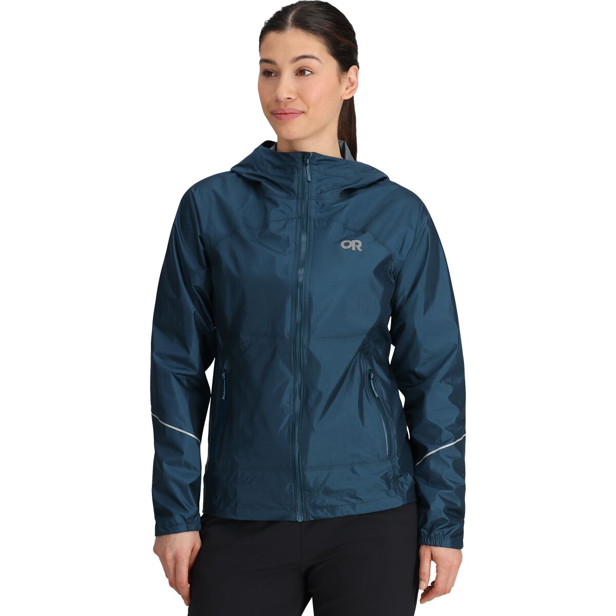 Image of Outdoor Research Helium Rain Jacket - Women's Harbor, XS