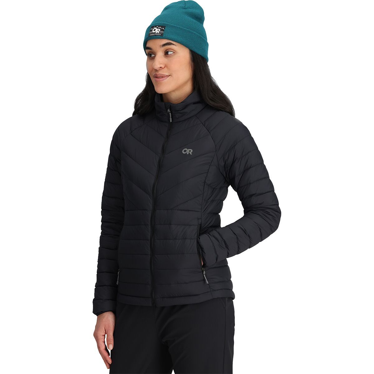 Image of Outdoor Research Transcendent Down Jacket - Women's Black, L