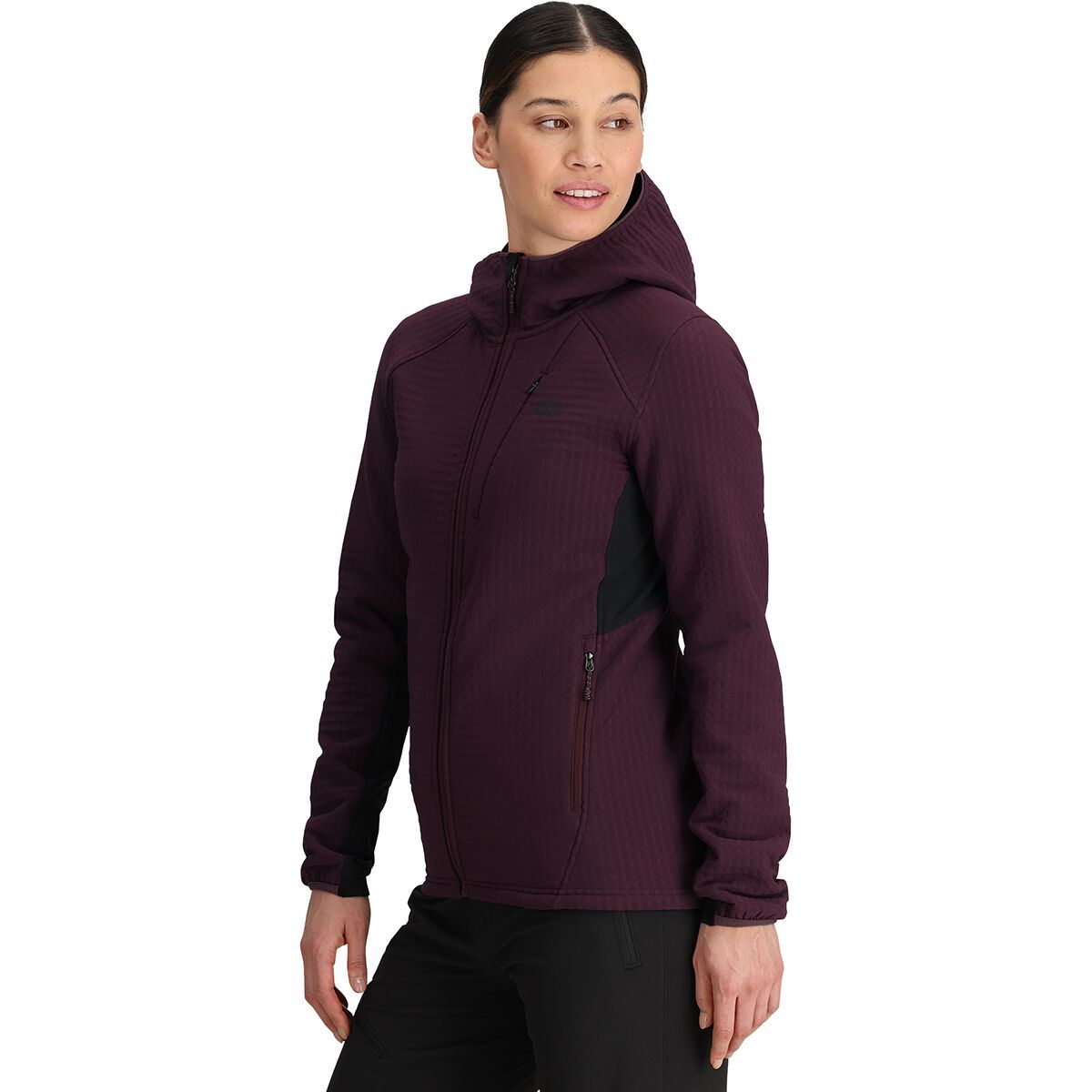 Image of Outdoor Research Vigor Plus Fleece Hooded Jacket - Women's Amethyst/Black, M