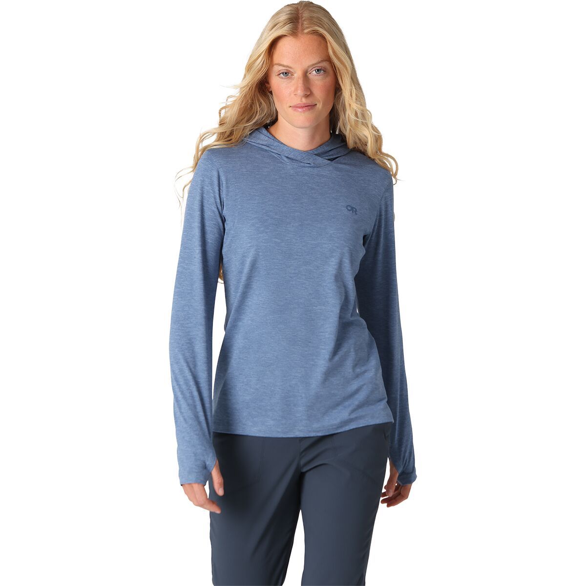 Image of Outdoor Research ActiveIce Spectrum Sun Hoodie - Women's Ascent Blue Heather, XL