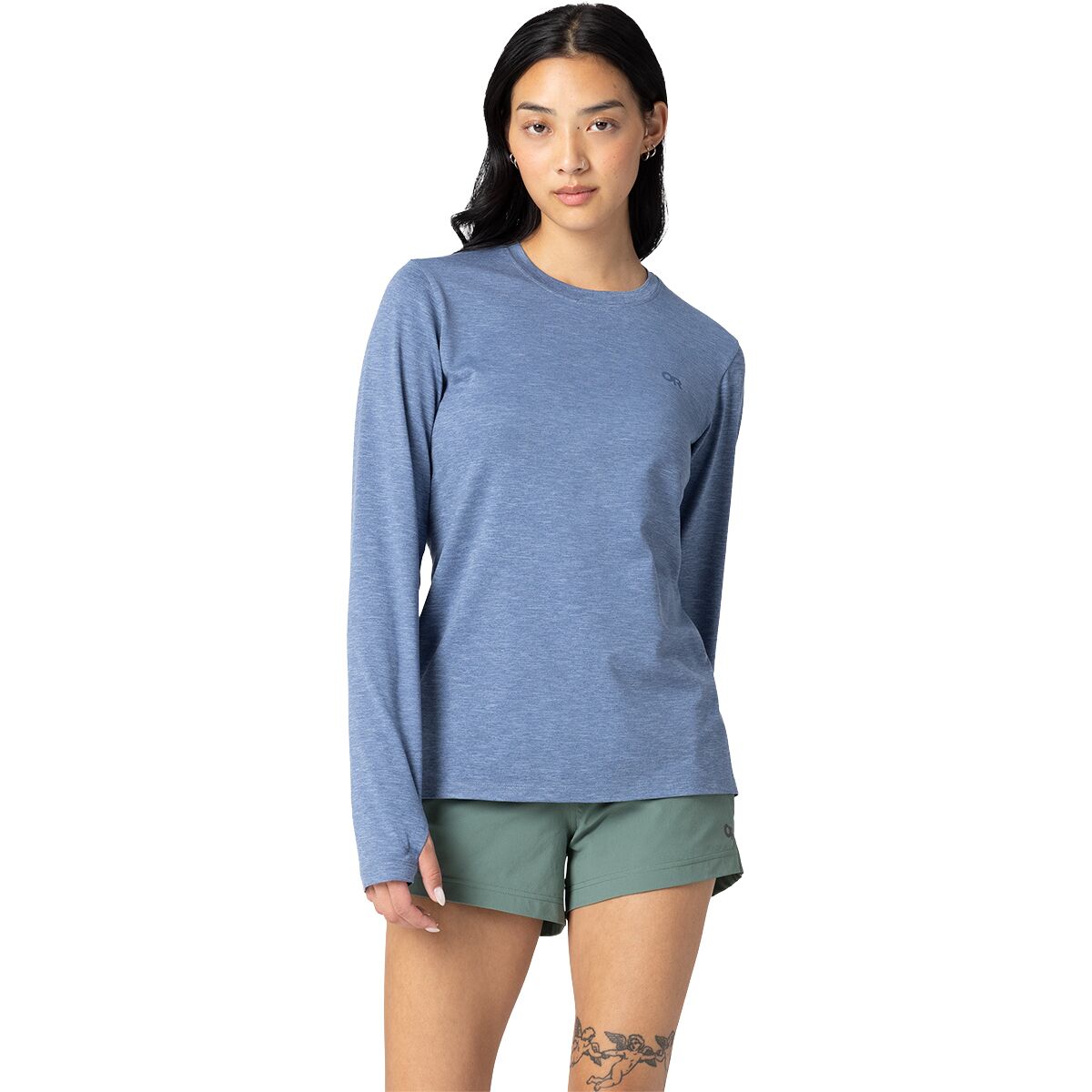 Image of Outdoor Research ActiveIce Spectrum Sun Long-Sleeve T-Shirt - Women's Ascent Blue Heather, XL