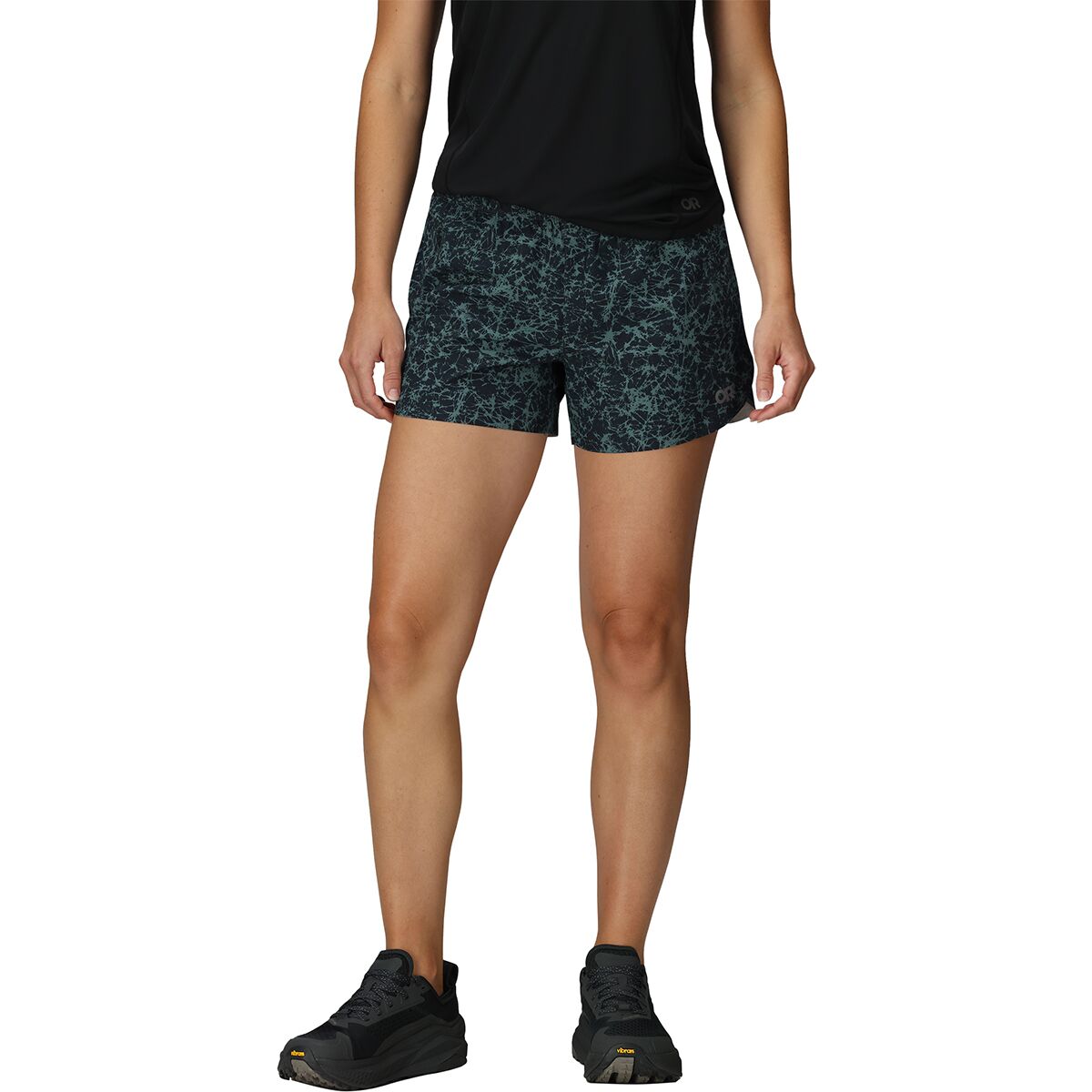 Image of Outdoor Research Swift Lite 4in Short - Women's Dark Navy Atoms, XXL