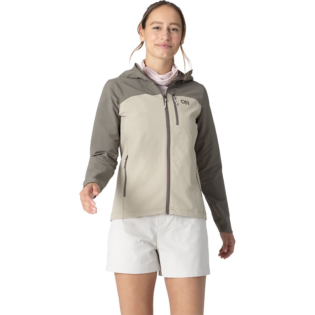 Image of Outdoor Research Ultima Softshell Hooded Jacket - Women's Pro Khaki/Gravel, S