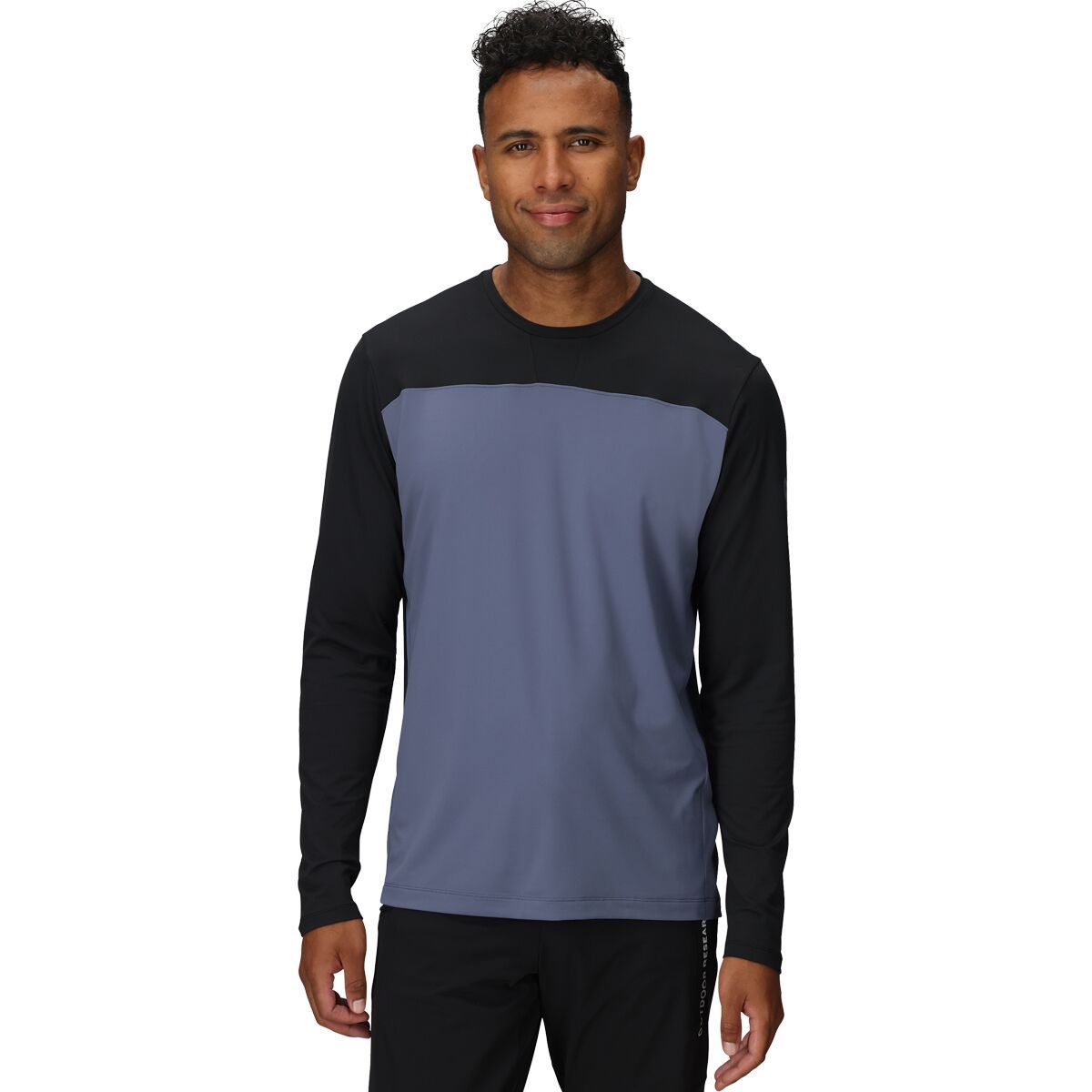Image of Outdoor Research Freewheel Long-Sleeve Jersey - Men's Black/Summit, XL