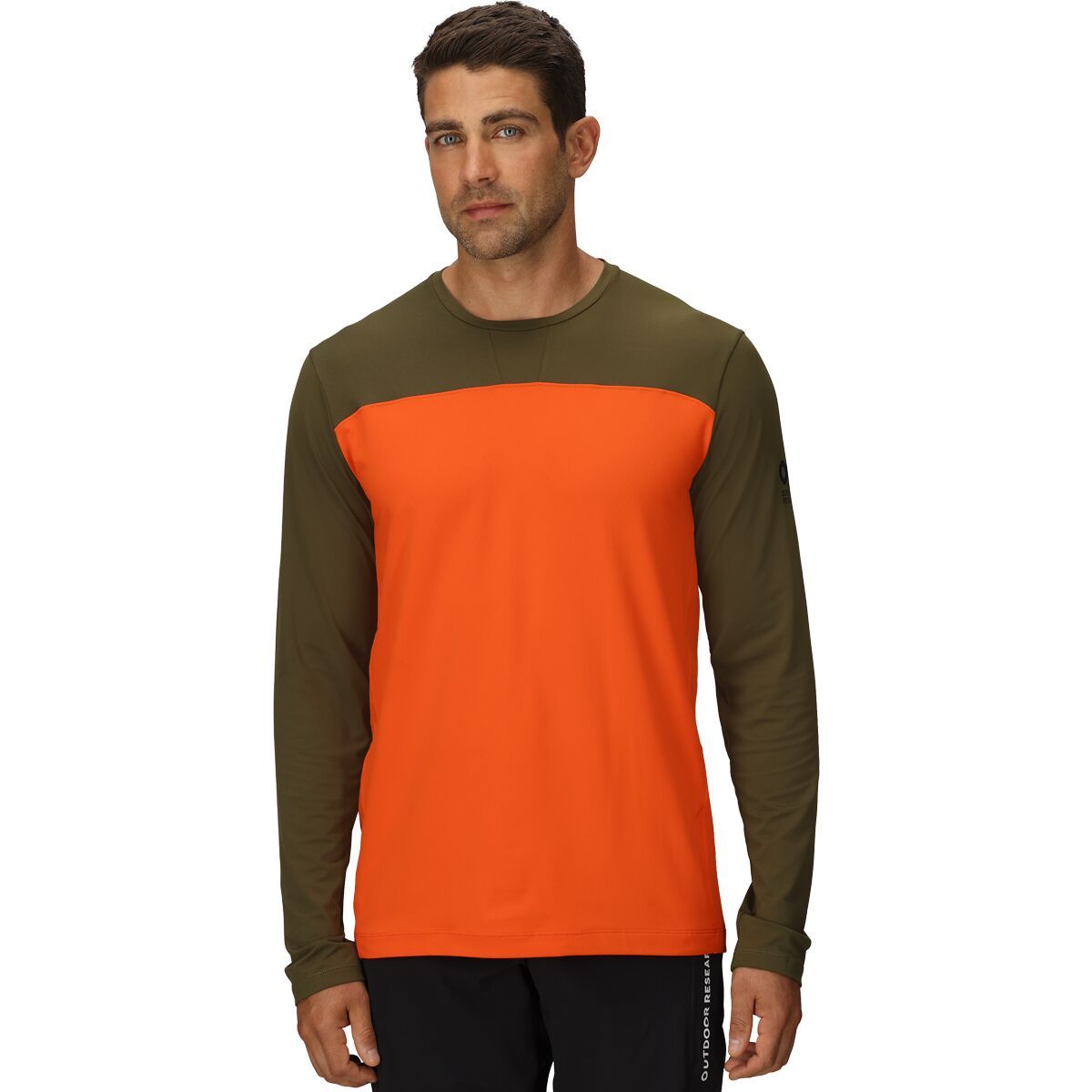 Image of Outdoor Research Freewheel Long-Sleeve Jersey - Men's Dark Olive/Spice, S