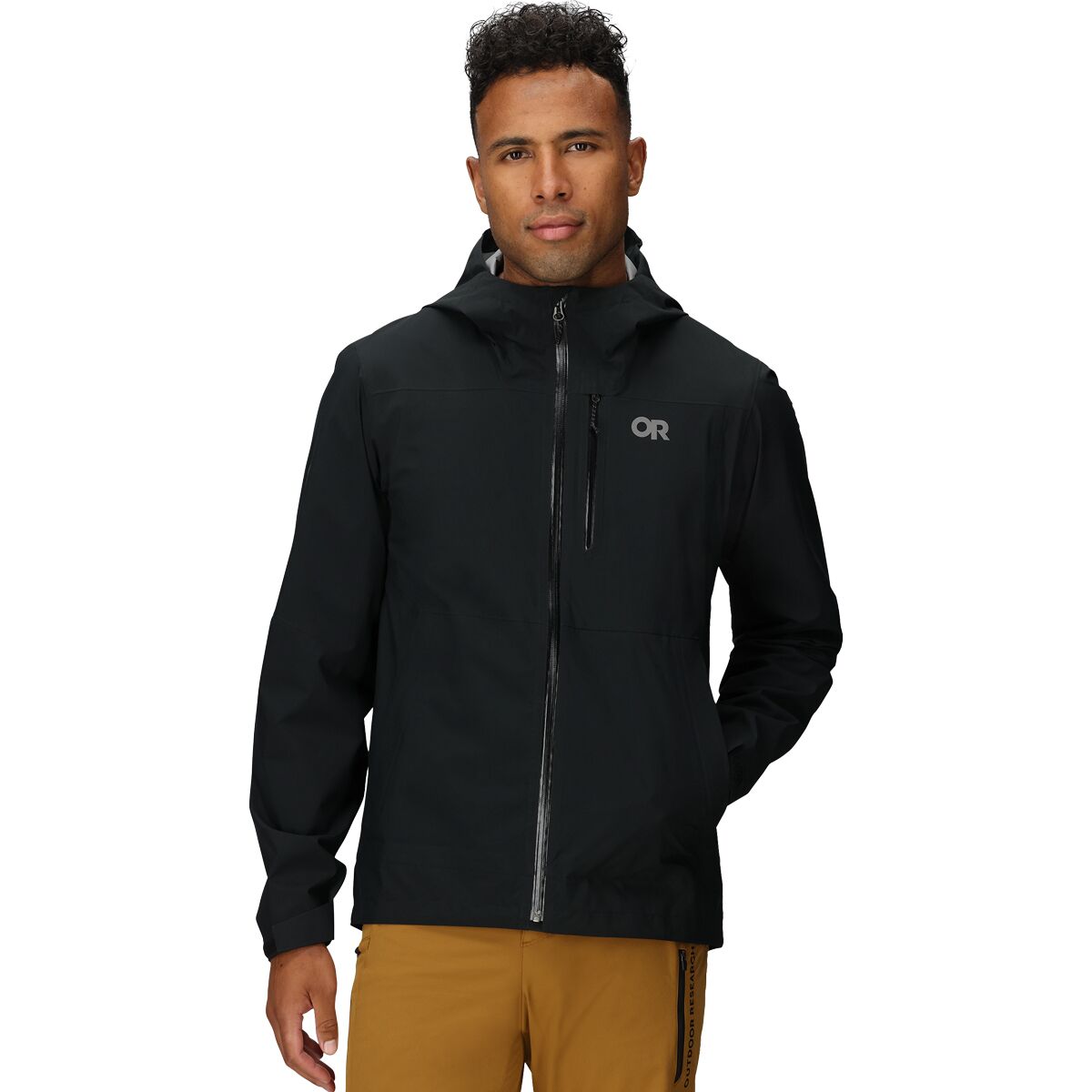 Image of Outdoor Research Freewheel Stretch Rain Jacket - Men's Black, S