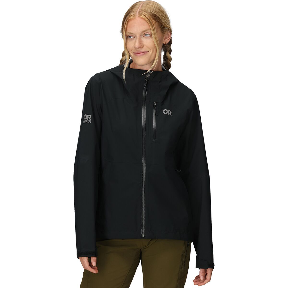 Outdoor Research Freewheel Stretch Rain Jacket - Women's Black, M