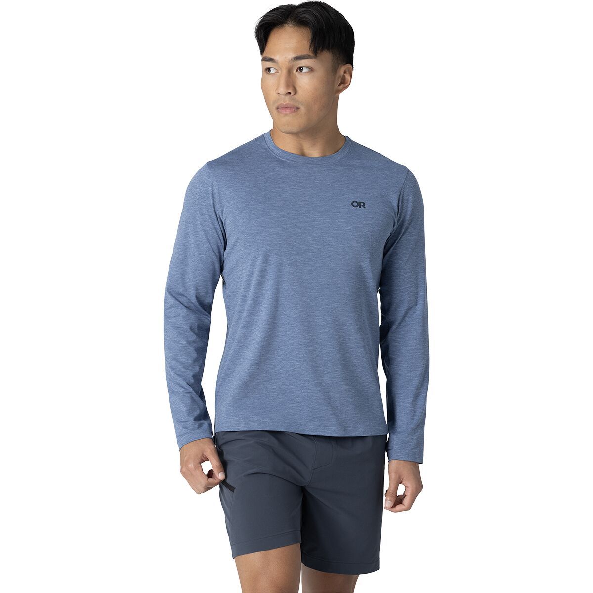 Image of Outdoor Research ActiveIce Spectrum Sun Long-Sleeve T-Shirt - Men's Ascent Blue Heather, XL