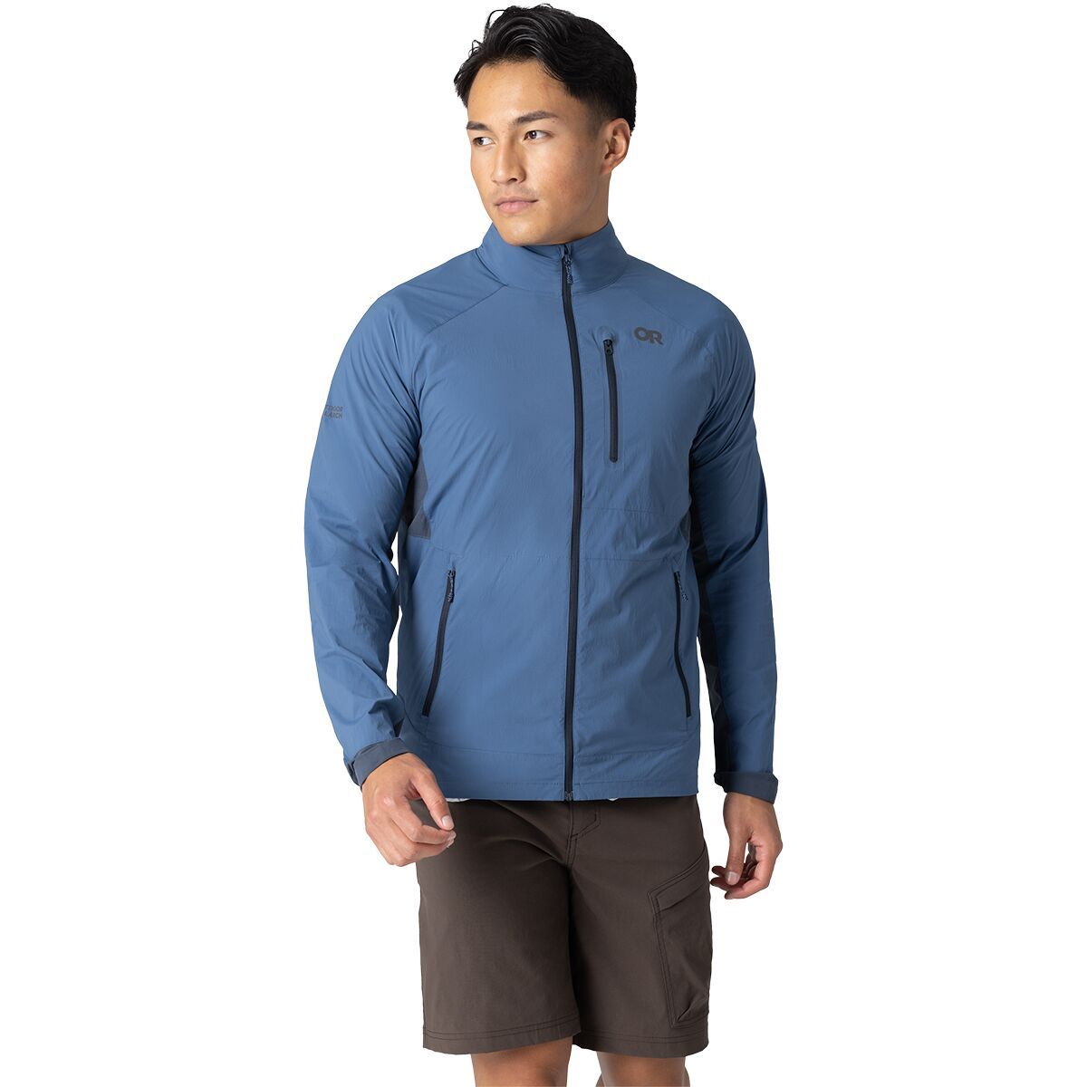 Image of Outdoor Research Deviator Wind Jacket - Men's Skyline/Atlantic, S