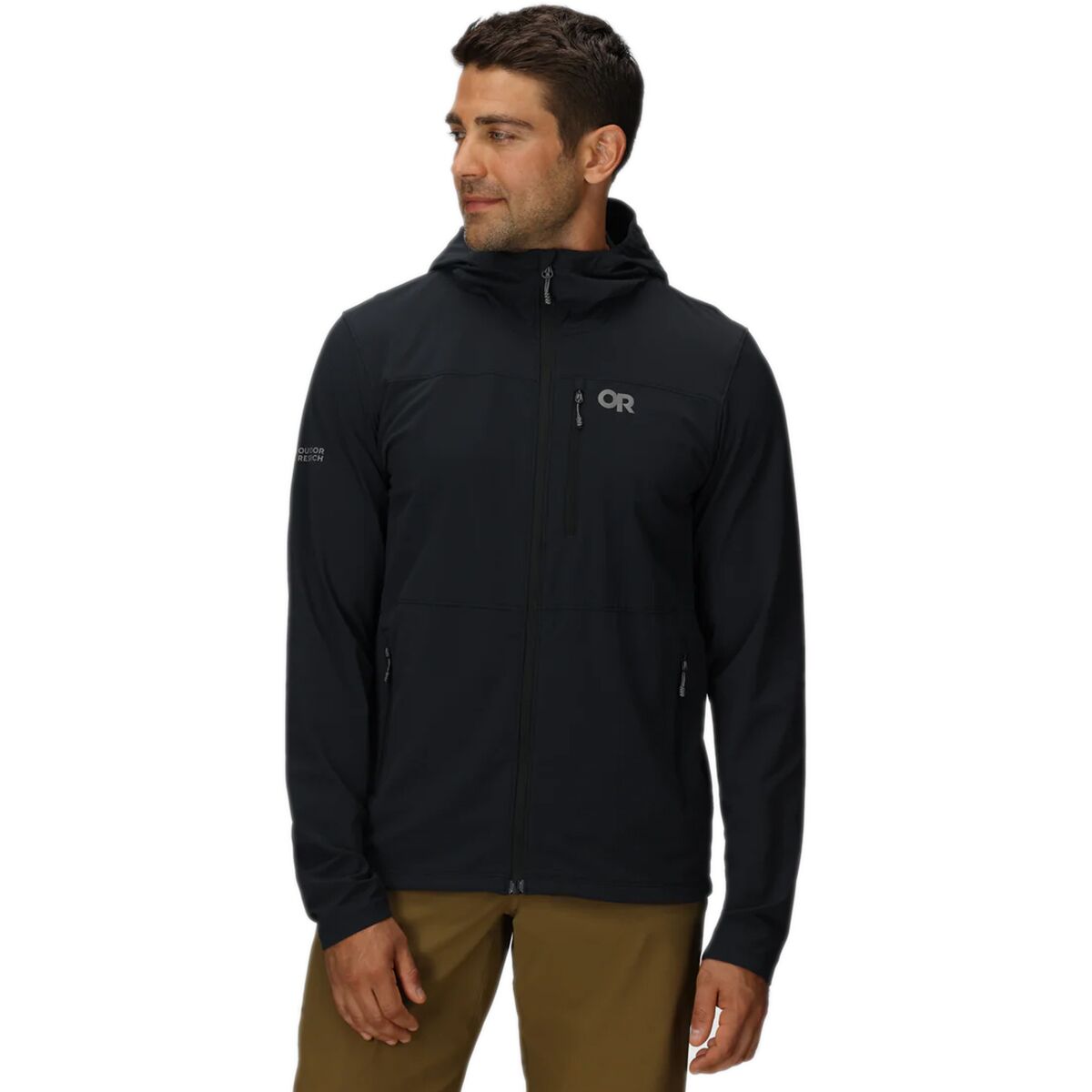 Image of Outdoor Research Ferrosi Hooded Jacket - Men's Black, L