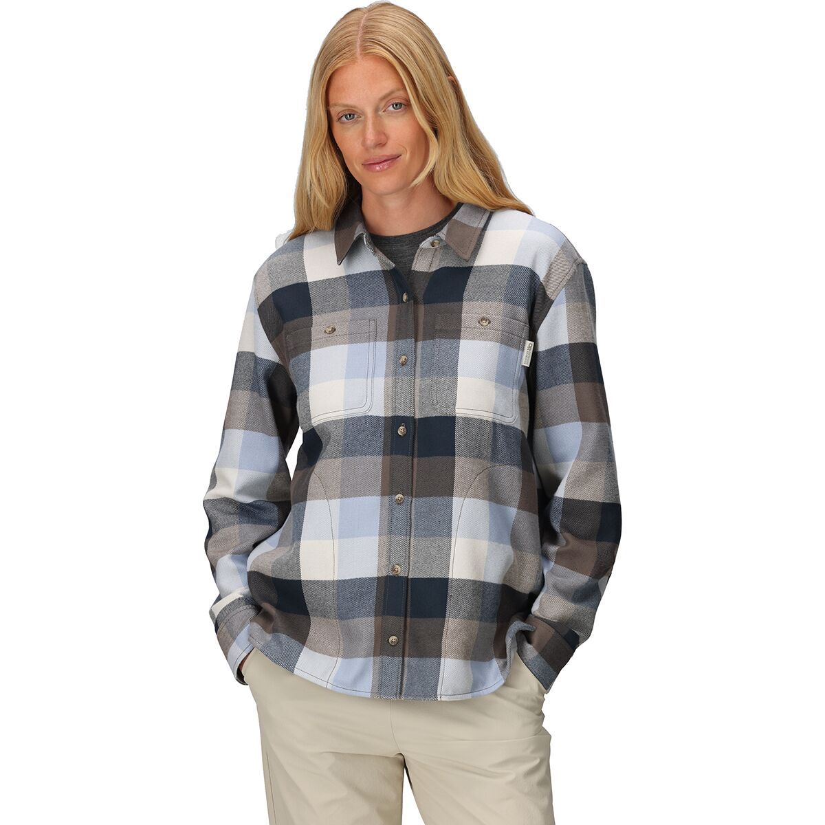 Image of Outdoor Research Feedback Flannel Twill Shirt - Women's Fjord Plaid, M