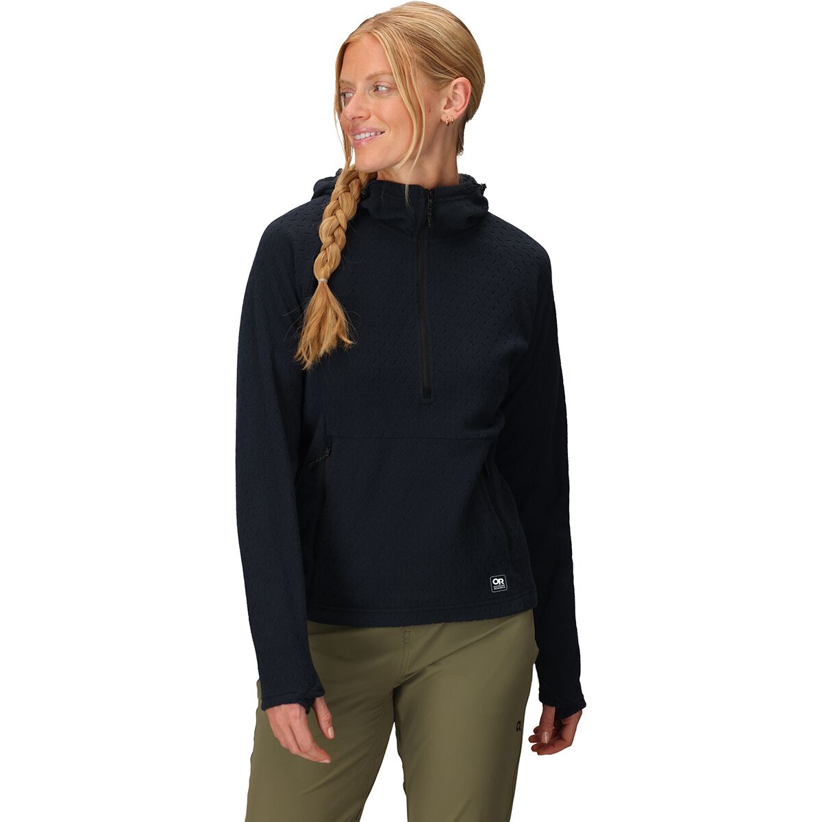 Image of Outdoor Research Trail Mix XT Fleece Pullover Hoodie - Women's Black, XS