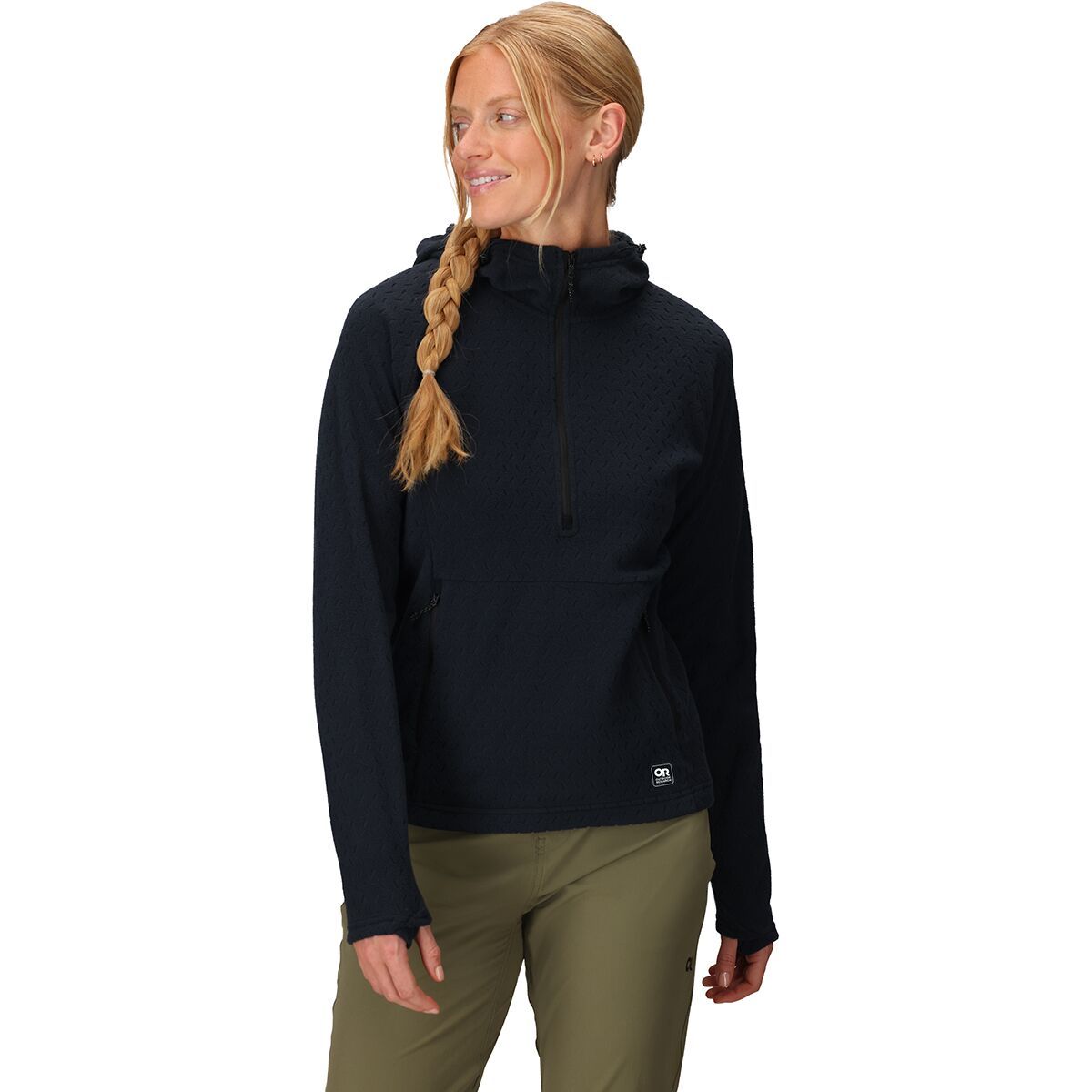 Image of Outdoor Research Trail Mix XT Fleece Pullover Hoodie - Women's Black, M