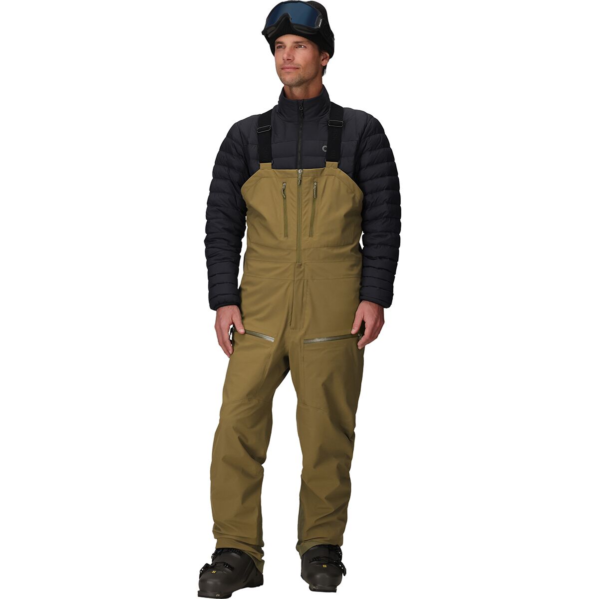 Image of Outdoor Research Cloudchaser 3L Bib Pant - Men's Dark Olive, M/Reg