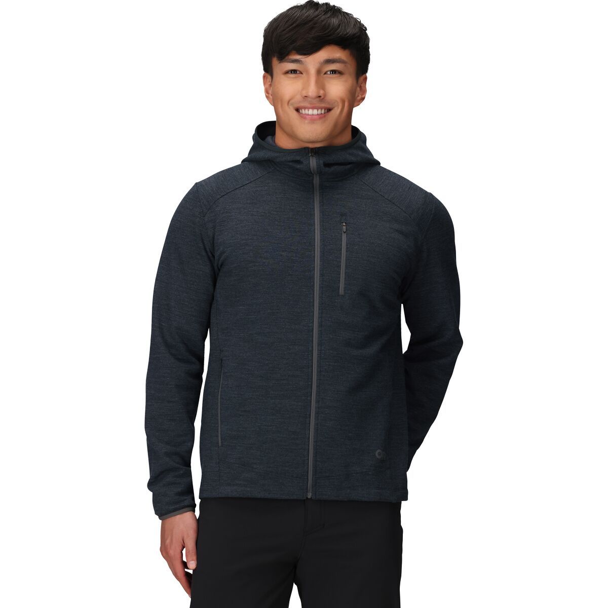 Image of Outdoor Research Crescent Fleece Full-Zip Hoodie - Men's Storm Heather, L