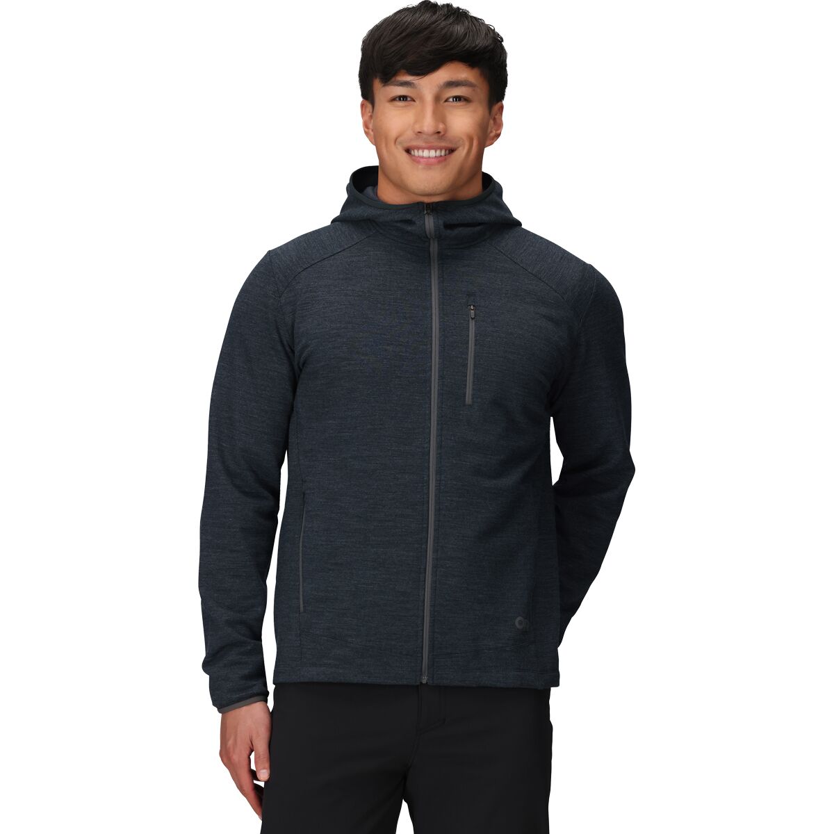 Image of Outdoor Research Crescent Fleece Full-Zip Hoodie - Men's Storm Heather, XXL