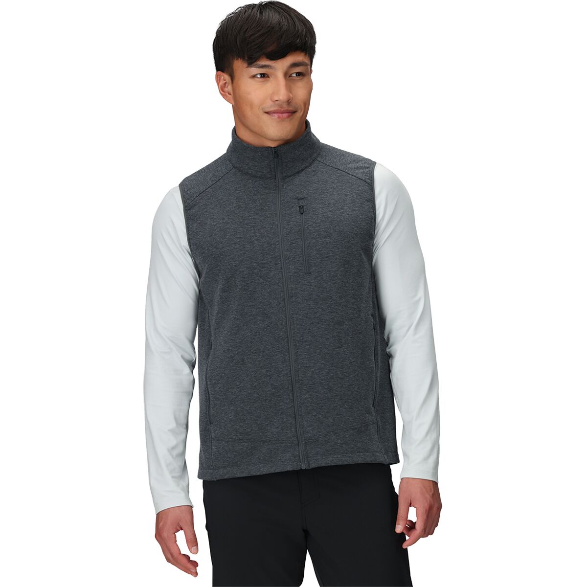 Image of Outdoor Research Crescent Fleece Vest - Men's Storm Heather, XXL