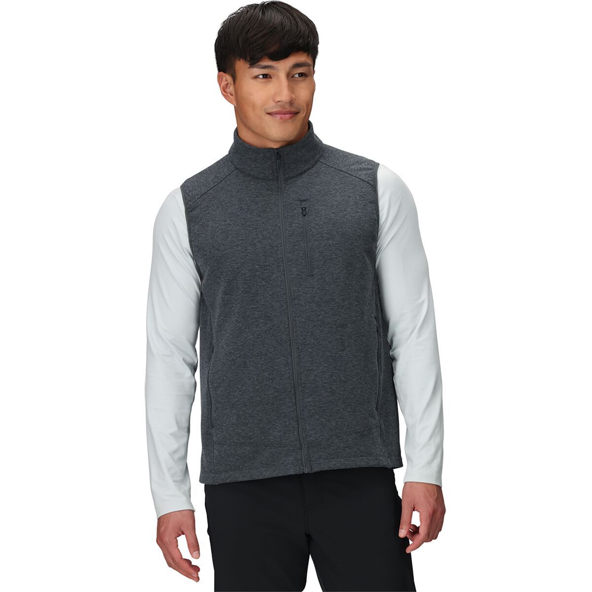 Image of Outdoor Research Crescent Fleece Vest - Men's Storm Heather, XL