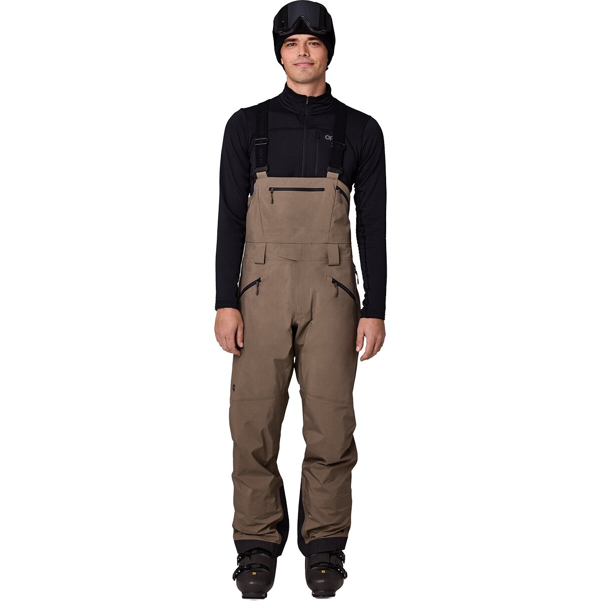 Image of Outdoor Research Hemispheres Team GORE-TEX 3L Bib Pant - Men's Gravel, XL/Reg