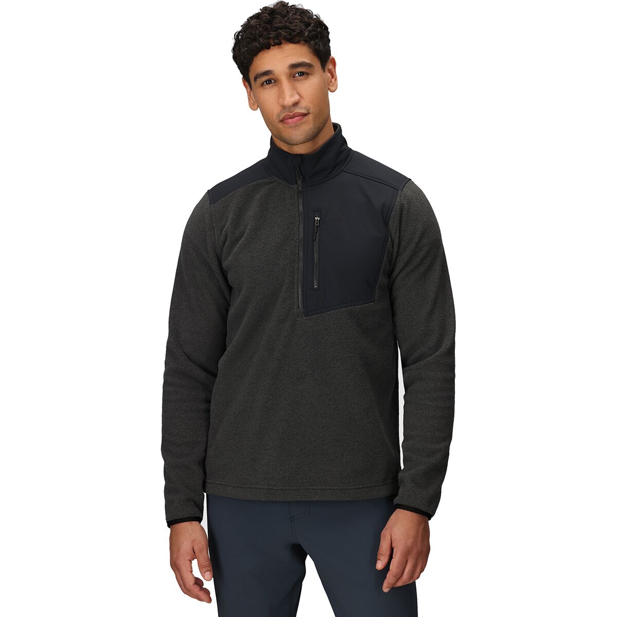 Image of Outdoor Research Polartec 200 1/2-Zip Pullover - Men's Grey Heather, L